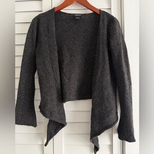 Philosophy Dark Gray Open Front Cardigan